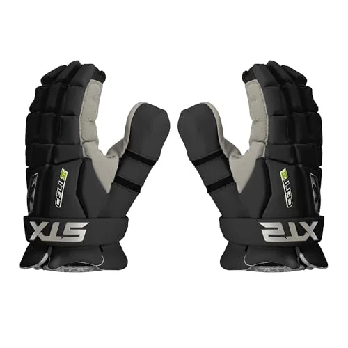 STX Cell VI™ Lacrosse Goalie Gloves, Large, Black, Pair