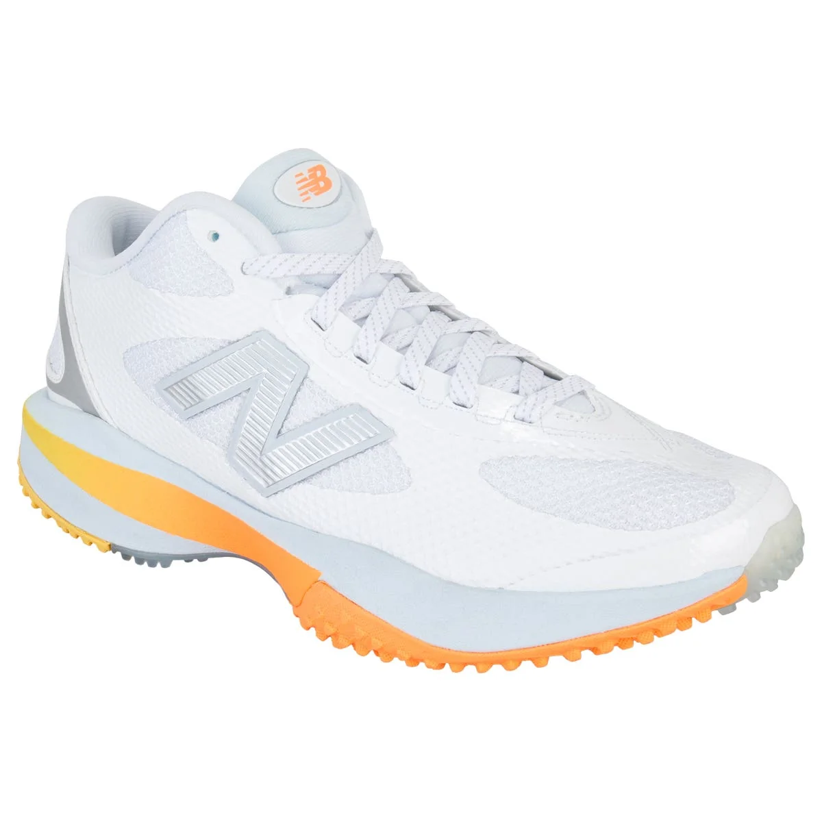 New Balance Freeze 5 Men's Lacrosse Turf Shoes in White/Orange