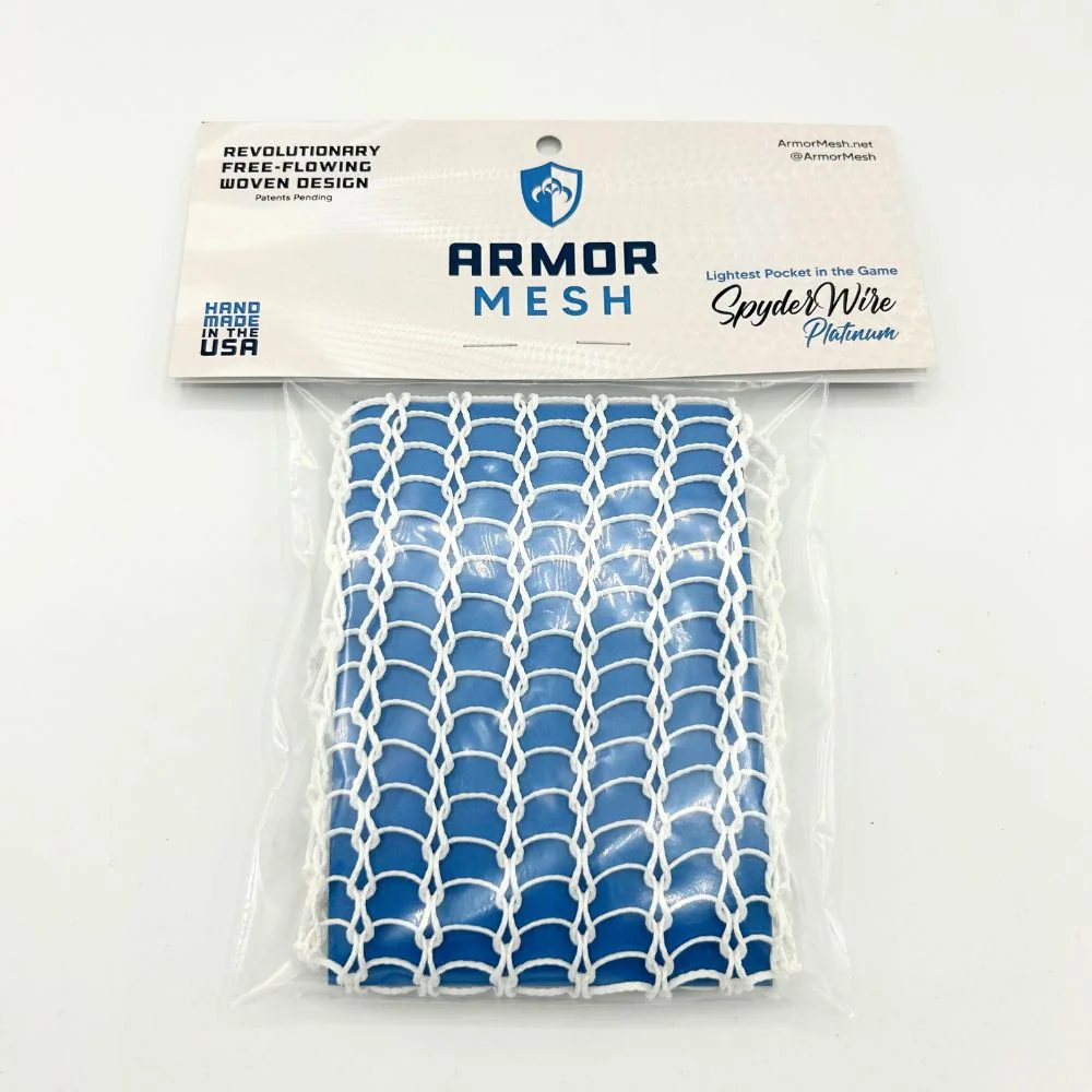 Armor Mesh Men's Spyder Wire Lacrosse Mesh (Platinum White)